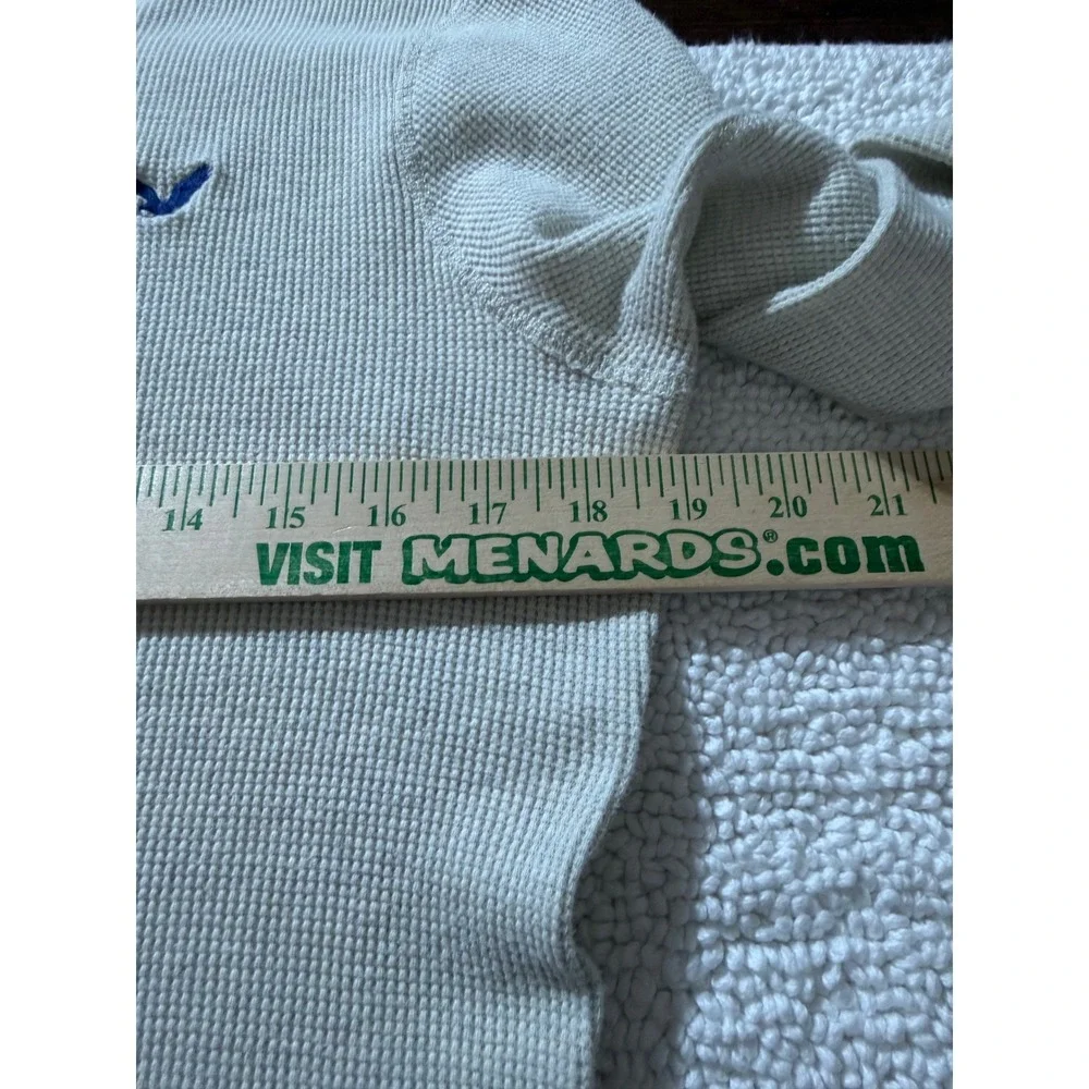 American Eagle Mens Long Sleeve Thermal Knit Crew Neck Shirt LG Beige‎ Y2K